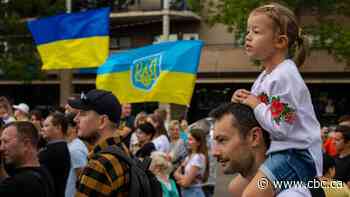 International flags fly outside Brandon's city hall to celebrate city's growing diversity