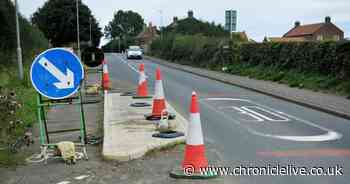 Pegswood traffic island designed as 'safety measure' to be removed after being hit by cars
