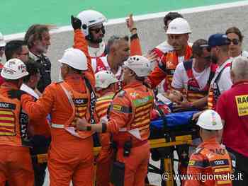 Incidente choc per Bagnaia: la moto di Binder gli passa sulla gamba