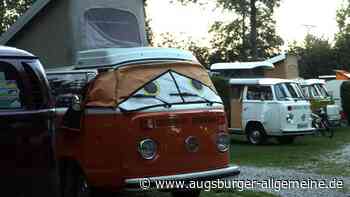 120 Oldtimer: "Bulli"-Freunde treffen sich am Autobahnsee