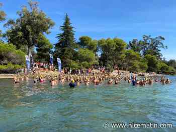 "On vise les 35 minutes", ils ont nagé 1.500m entre les îles de Lérins