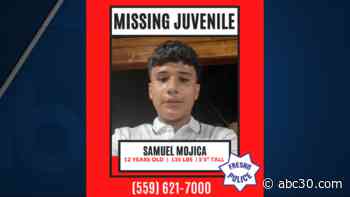 Police looking for missing 12-year-old Fresno boy