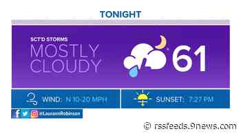 Spotty storms late Sunday