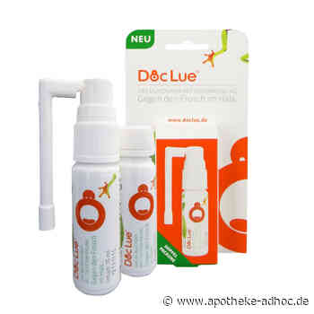 Effektive Hilfe gegen den „Frosch im Hals“ durch DocLue® Mund- & Atemspray