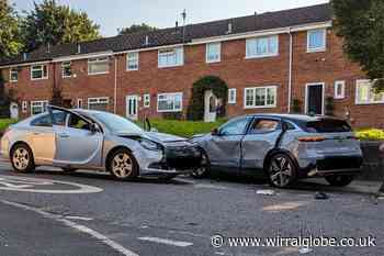 Emergency services attend three-vehicle crash at Birkenhead junction