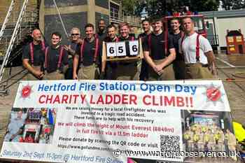 Hertford Fire Station raise £500 for Garston firefighter