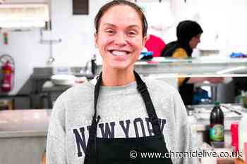 Vicky Pattison gets stuck in as she volunteers at 'inspirational' food charity FoodCycle's Walker kitchen