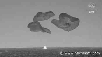 Four astronauts return to Earth in SpaceX capsule to wrap up six-month station mission