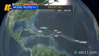 Tropics still active: New storm in Atlantic strengthening, tracking toward US East Coast