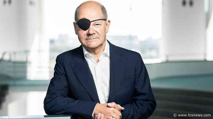 German Chancellor Olaf Scholz shows off photo with eye patch following jogging accident
