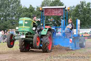 Traktor-Pulling in Delbrück-Schöning: Immer siegt der Bremswagen