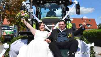 Mit 300 PS in den Hafen der Ehe: Traktor-Korso für die Kreilingers aus Hallbergmoos