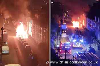 Doggett Road Catford motorhome fire: Footage from scene