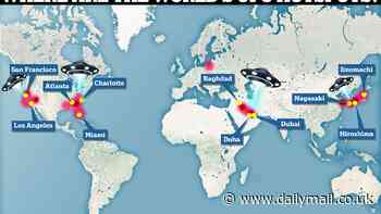 The world's UFO hotspots are revealed - as Pentagon chief admits hundreds of mysterious objects have been spotted 'all over the world'