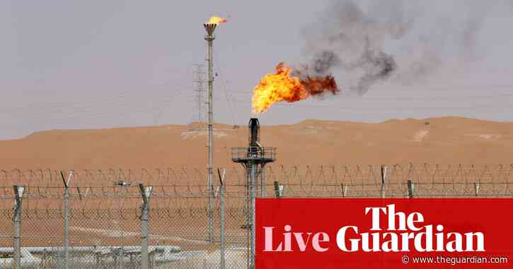 Oil hits $90 per barrel as Saudi Arabia and Russia extend production cuts; UK business activity falls – as it happened