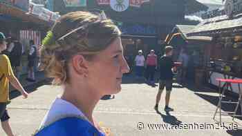 Mobil in Rosenheim: Miss Herbstfest 2023 unterwegs mit dem Wiesn-Bockerl am 5. September