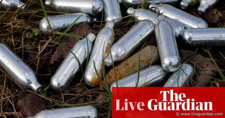 People caught in possession of laughing gas could face up to two years in jail under new Home Office plans – as it happened