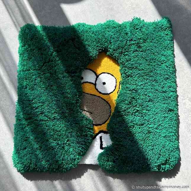 The Homer in the Bushes Rug