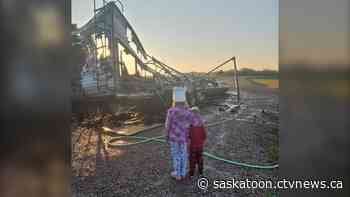Sask. family's camper consumed by flames after appliance explosion
