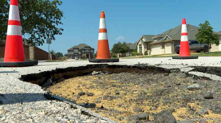 Liberty Hill neighbors worry about growing hole on their street