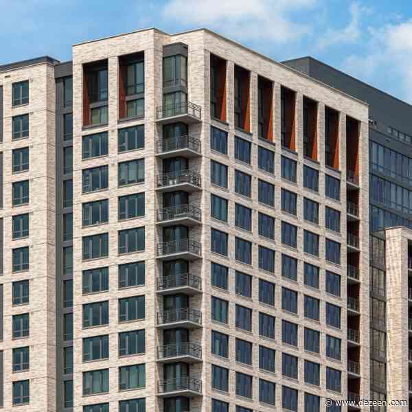 High contrast brick by Glen-Gery helps blend Maryland high rise into skyline