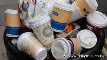 Supposedly eco-friendly paper coffee cups are just as toxic as plastic ones and may be linked to birth defects and other health problems - a week after similar finding with disposable straws