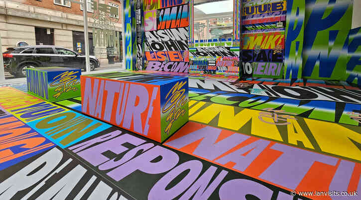 Carnaby Street shop filled with dayglo lettering