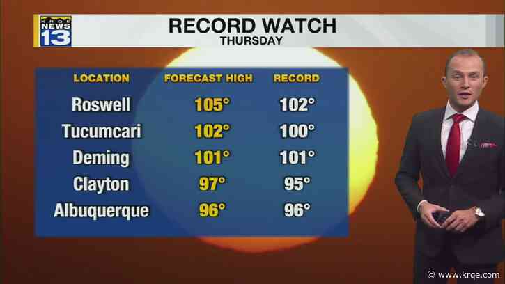 Record heat returns Thursday and Friday