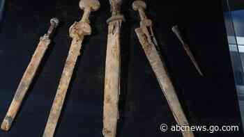 4 exceptionally preserved Roman swords discovered in a Dead Sea cave in Israel