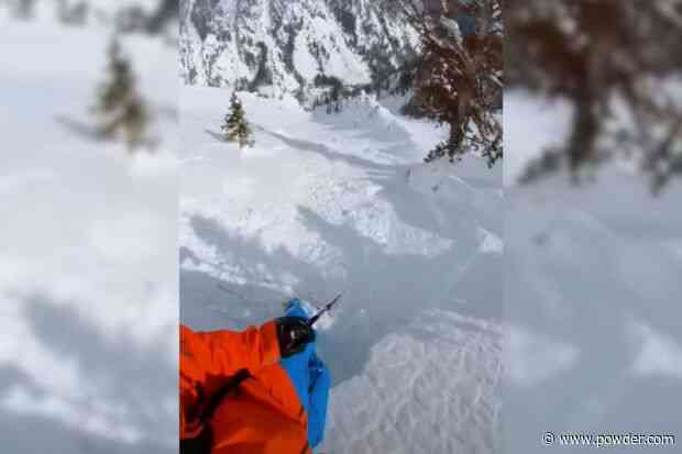 Pro Skier Triggers Avalanche To Demonstrate Important Snow Safety Tip