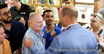 Gazza breaks royal protocol by kissing Prince William in Pret a Manger