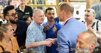 Prince of Wales kissed by Paul Gascoigne during visit to Pret