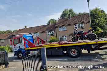 Police officer finds stolen motorbike in Blackburn