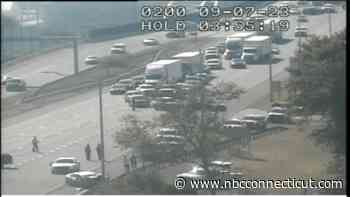 Part of Gold Star Bridge shut down in Groton due to crash