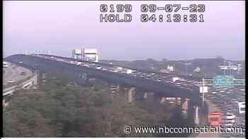 State trooper taken to hospital after crash on Gold Star Bridge in Groton