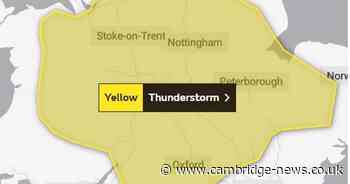 Met Office seven-hour thunderstorm weather warning issued for Cambridge, Peterborough and Ely