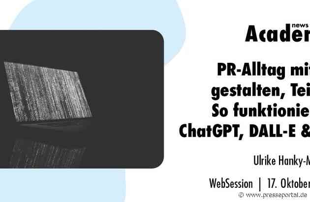 PR-Alltag mit KI gestalten, Teil 1: So funktionieren ChatGPT, DALL-E & Co / Ein Online-Seminar der news aktuell Academy