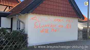 Ausländerfeindliche Schmiererei in Sophiental