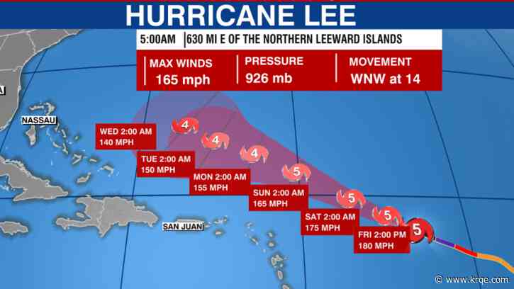 Hurricane Lee now a Category 5 storm, expected to maintain strength