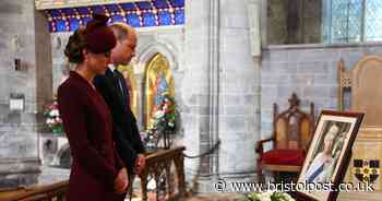 Kate Middleton's emotion as she lays flowers and curtseys to Queen Elizabeth II