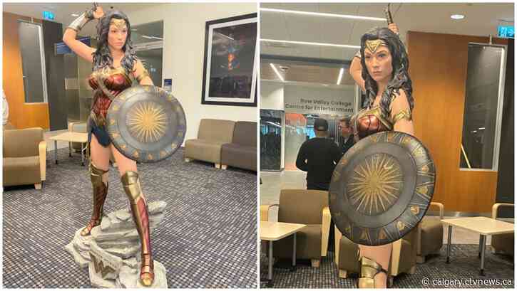 Superhero-sized Wonder Woman statue unveiled at Bow Valley College