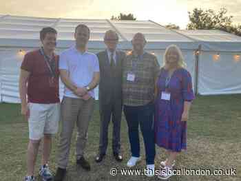 Actor Bill Nighy in audience at Queen's Park Book Festival