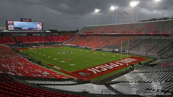 NC State's brand-new scoreboard shorts out due to lightning storms