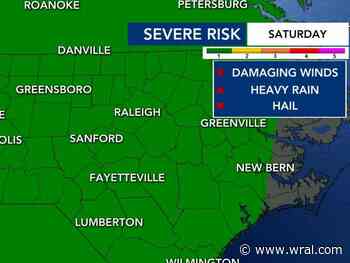 Sunday rain possible after severe weather affects Wake, Durham counties Saturday