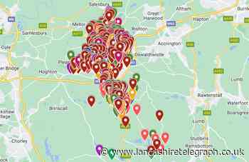 Every crime in Blackburn with Darwen in July 2023 mapped