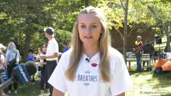 Calgary teen Abbie Clarke stages walk to raise awareness of pulmonary fibrosis