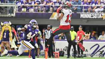 Mike Evans hauls in Baker Mayfield's first Bucs TD pass