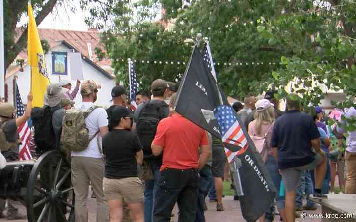 Protest held in Old Town against governor's public health order