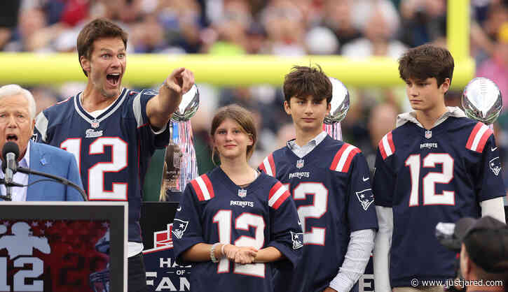 Tom Brady's Three Kids Join Him for New England Patriots Ceremony