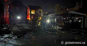 4 garages and 3 homes damaged in southeast Calgary fire